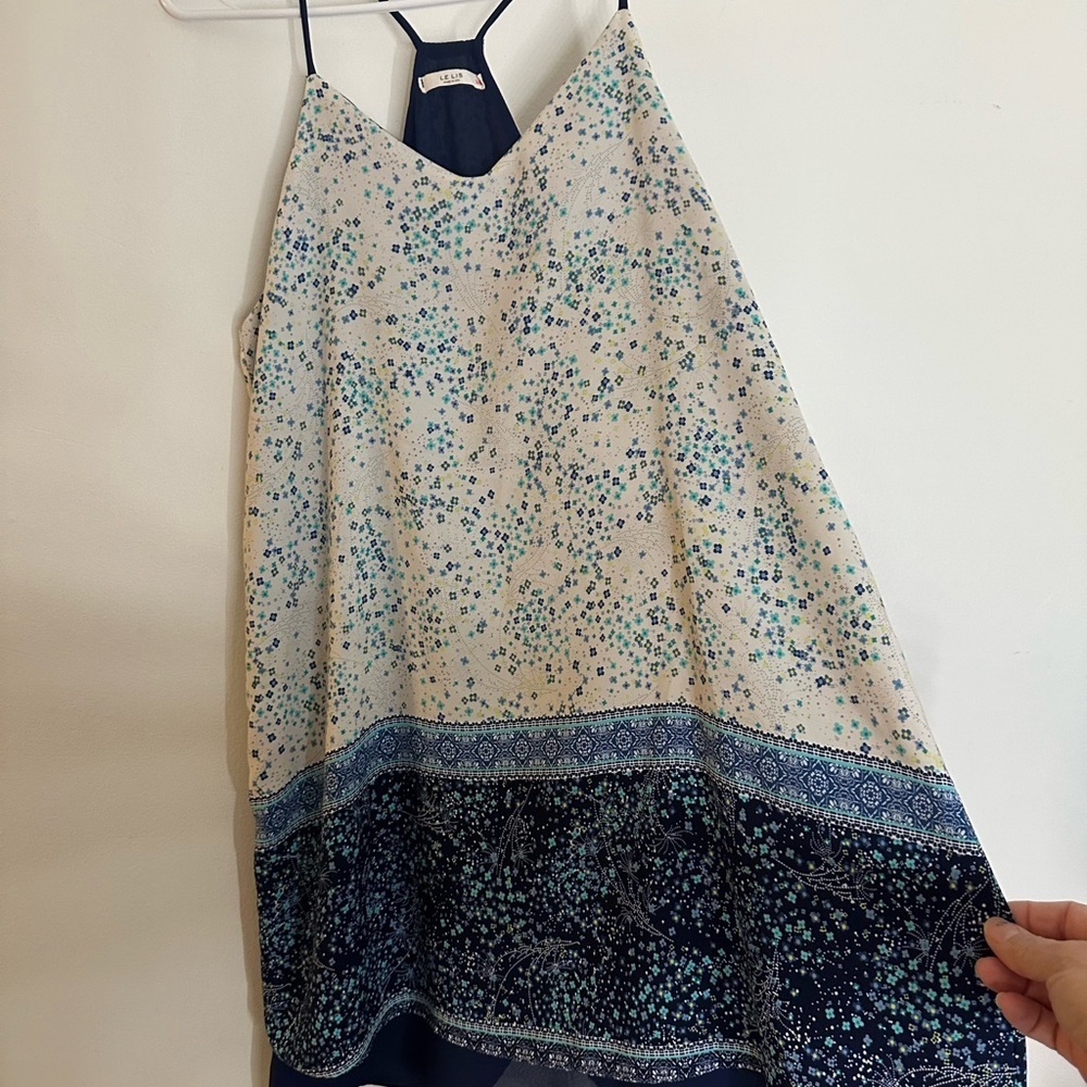 Le Lis Navy and Floral Dress-05